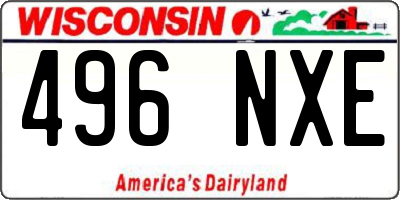 WI license plate 496NXE