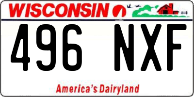WI license plate 496NXF