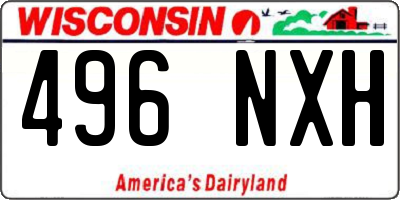 WI license plate 496NXH