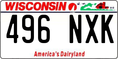 WI license plate 496NXK