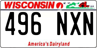 WI license plate 496NXN