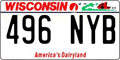 WI license plate 496NYB
