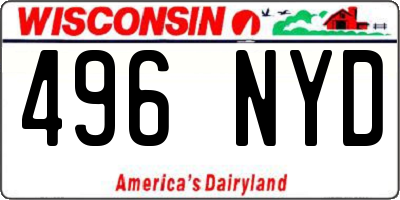WI license plate 496NYD