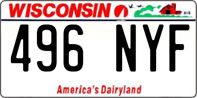 WI license plate 496NYF