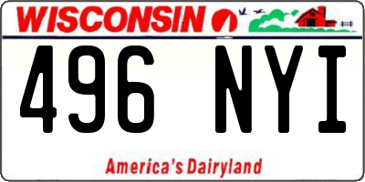 WI license plate 496NYI