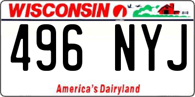 WI license plate 496NYJ