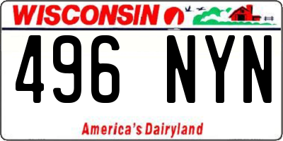 WI license plate 496NYN