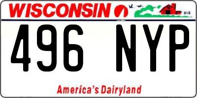 WI license plate 496NYP