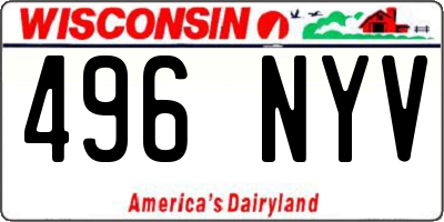 WI license plate 496NYV