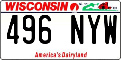 WI license plate 496NYW