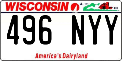 WI license plate 496NYY