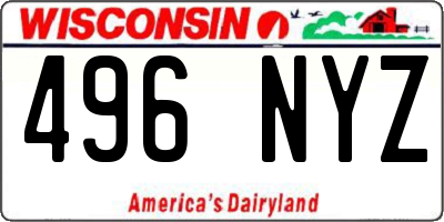 WI license plate 496NYZ