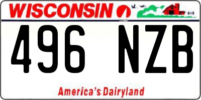 WI license plate 496NZB