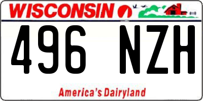 WI license plate 496NZH