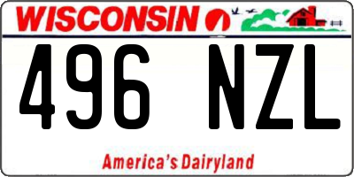 WI license plate 496NZL