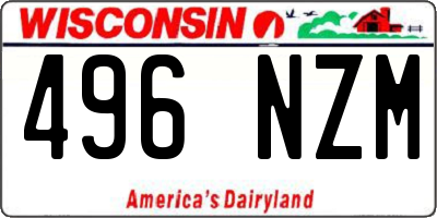 WI license plate 496NZM