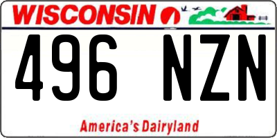 WI license plate 496NZN