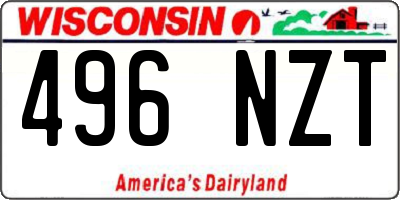 WI license plate 496NZT