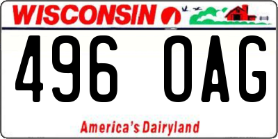WI license plate 496OAG