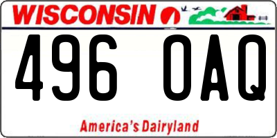 WI license plate 496OAQ
