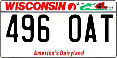 WI license plate 496OAT