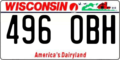WI license plate 496OBH