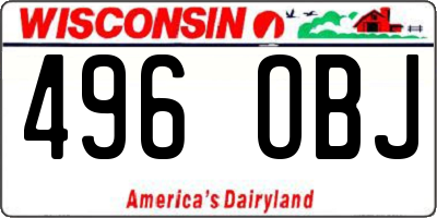 WI license plate 496OBJ
