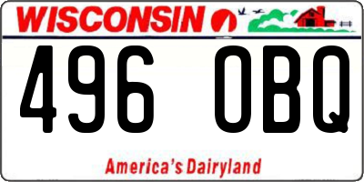 WI license plate 496OBQ