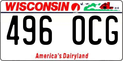WI license plate 496OCG