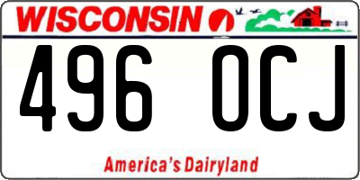 WI license plate 496OCJ