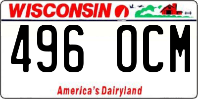 WI license plate 496OCM