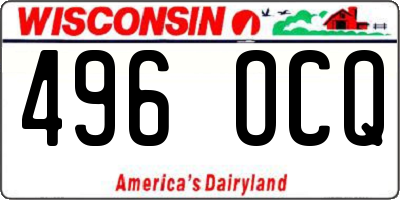 WI license plate 496OCQ