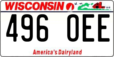 WI license plate 496OEE