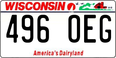 WI license plate 496OEG