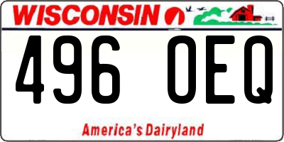 WI license plate 496OEQ