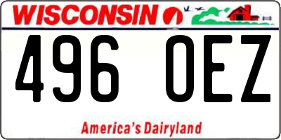 WI license plate 496OEZ