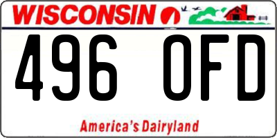 WI license plate 496OFD