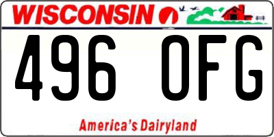 WI license plate 496OFG