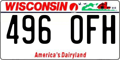 WI license plate 496OFH