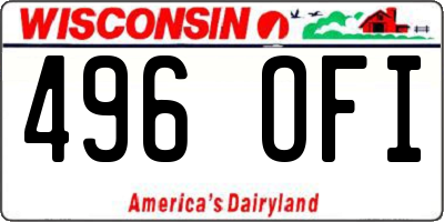 WI license plate 496OFI