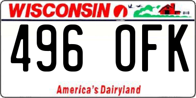 WI license plate 496OFK