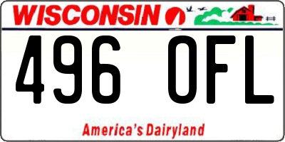 WI license plate 496OFL