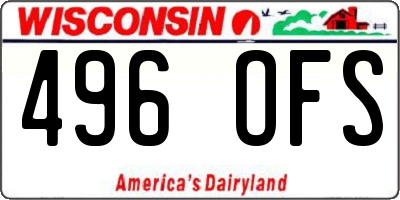 WI license plate 496OFS