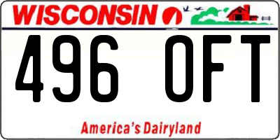 WI license plate 496OFT