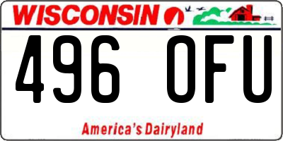 WI license plate 496OFU