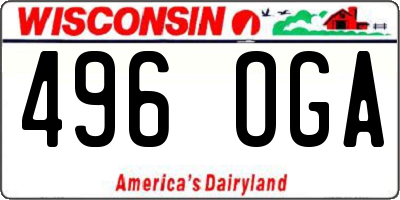 WI license plate 496OGA