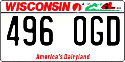 WI license plate 496OGD