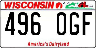 WI license plate 496OGF