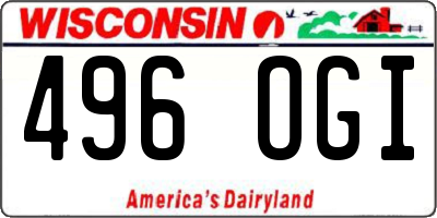 WI license plate 496OGI
