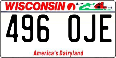 WI license plate 496OJE